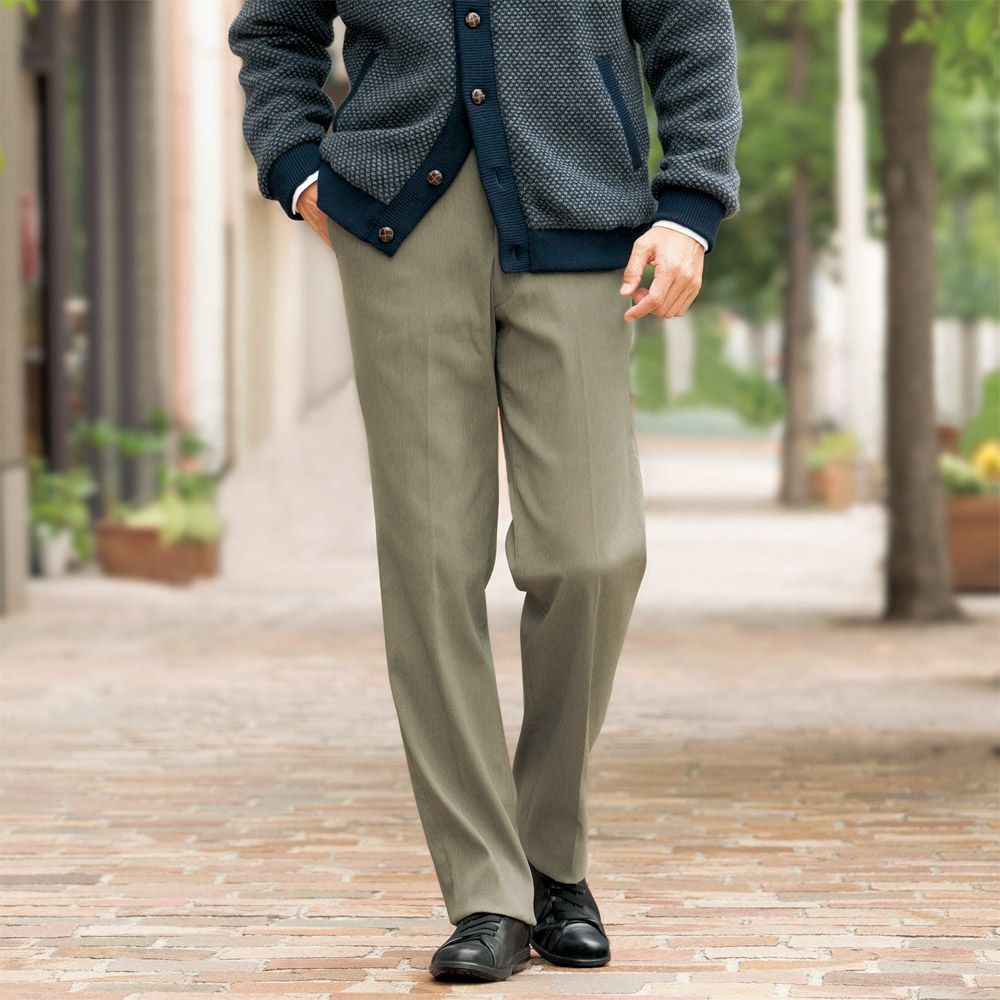 のびのびストレッチ・裏起毛スラックス