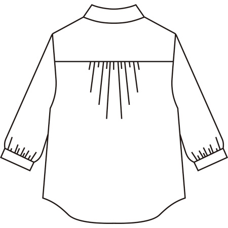 綿ローンプリントブラウス