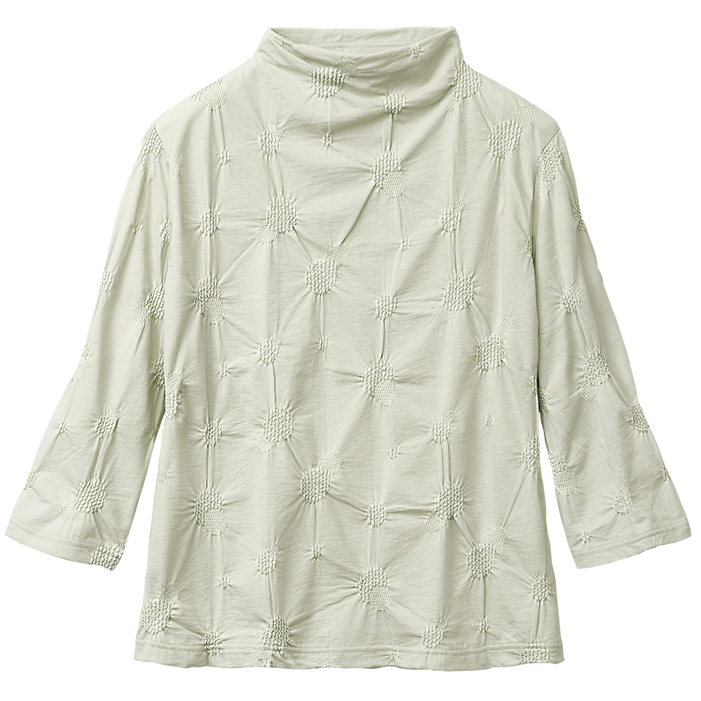 ジャカードボトルネックプルオーバー