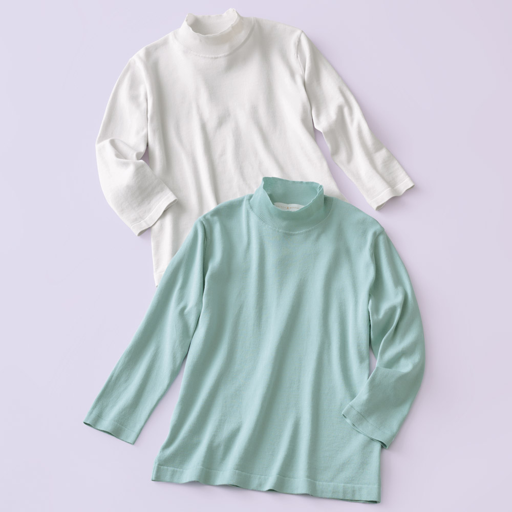 コットンハイネックセーター