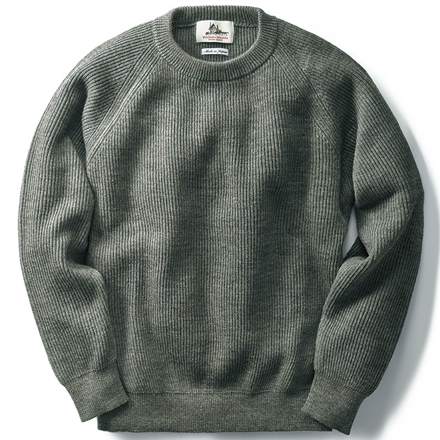 両畔編み･クルーネックセーター