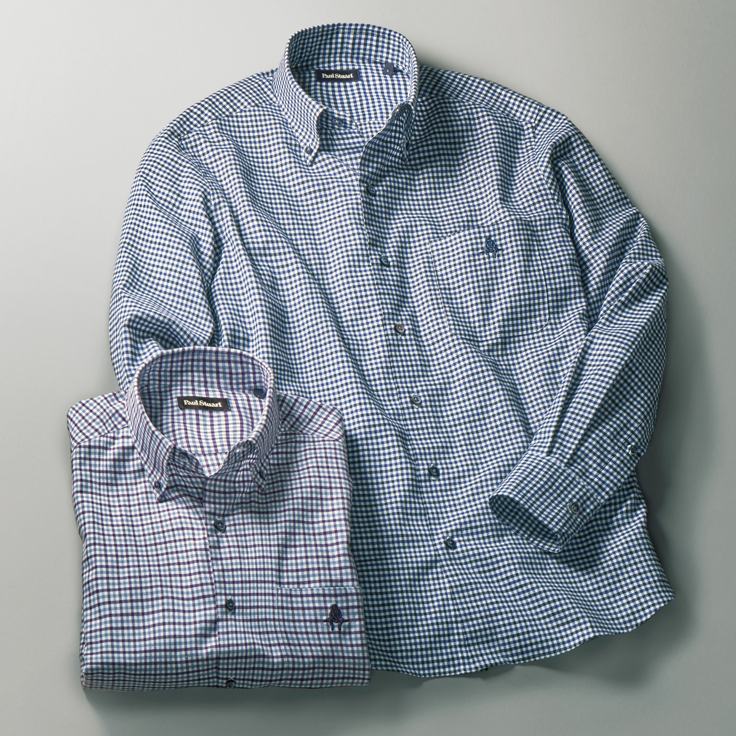 ポール スチュアート 起毛ミニギンガムチェックシャツ ライトアップオンラインストア