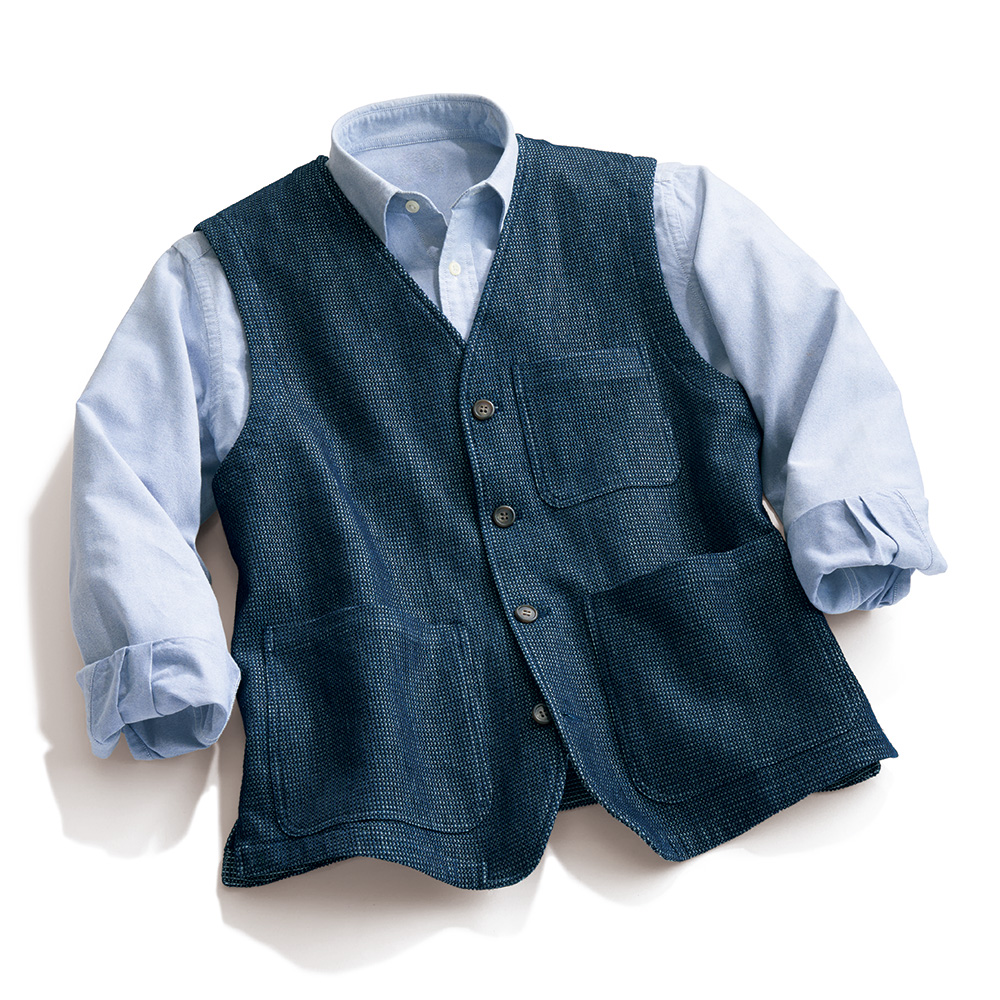 変わり蜂巣織り･ワークベスト