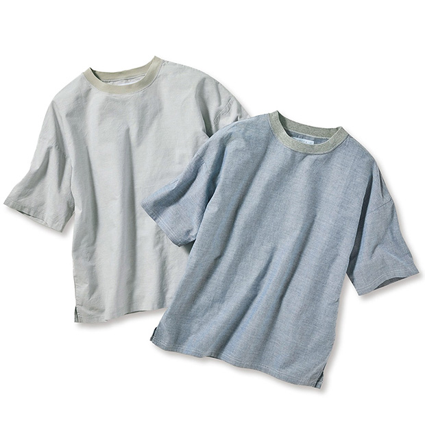 コットンシャンブレープルオーバー／2色セット