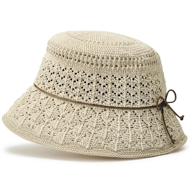 さらさら透かし編みクローシュ