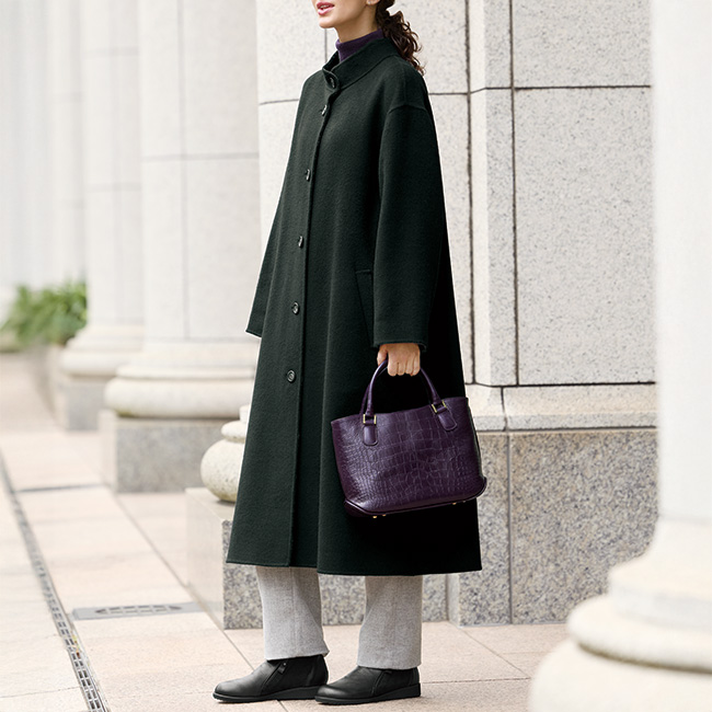 一枚仕立てのロングコート