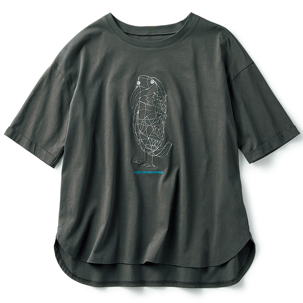 鳥柄Tシャツ／ハシビロコウ