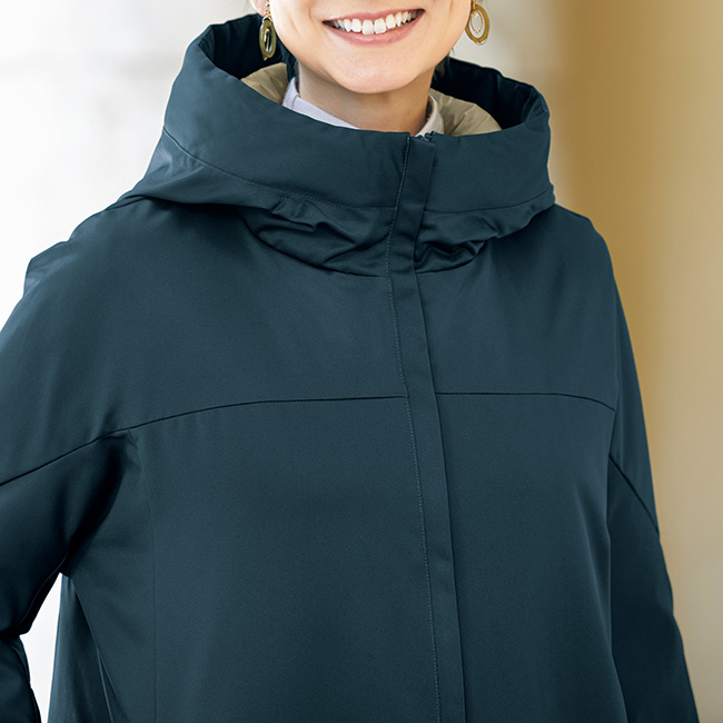 フーデッドダウンコート