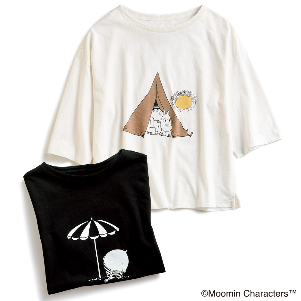 オーガニックコットンムーミンTシャツ/2色セット