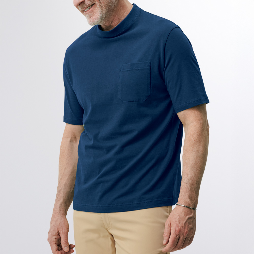 ショートモックネックTシャツ／2色セット