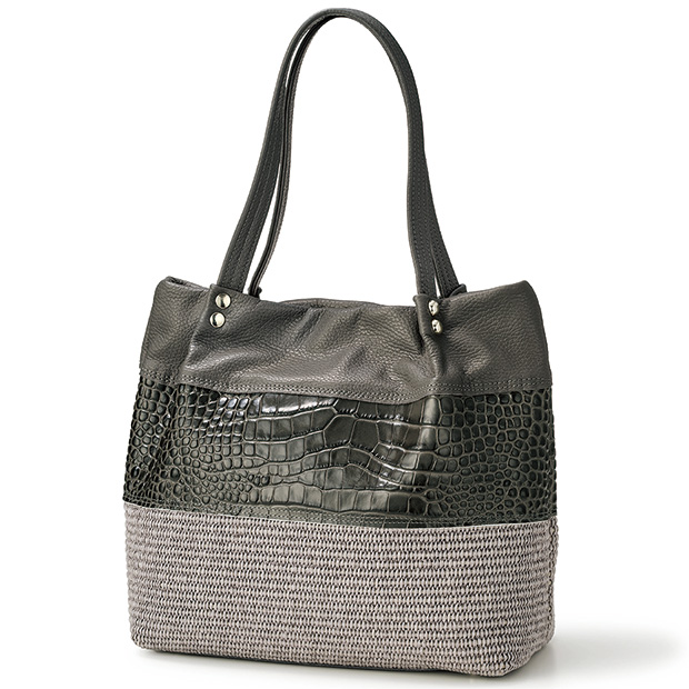 異素材使いハンドバッグ