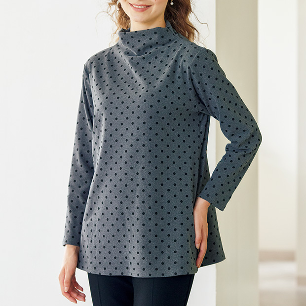 ドットプリントチュニック