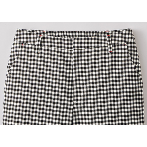 ギンガムチェックテーパードパンツ