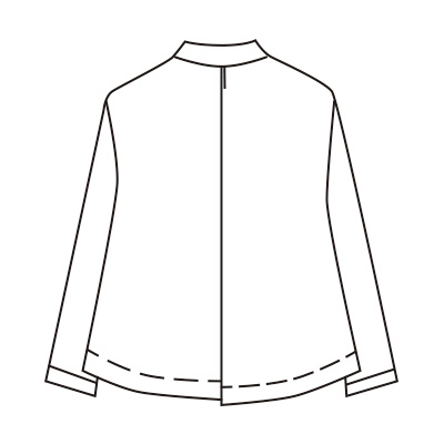 ウールガーゼ刺しゅう切り替えブラウス