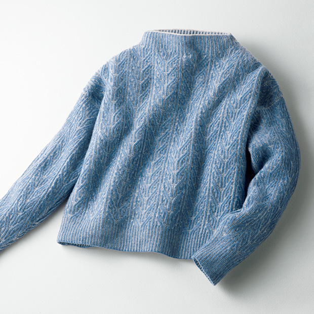 ブリオッシュ編みウールセーター