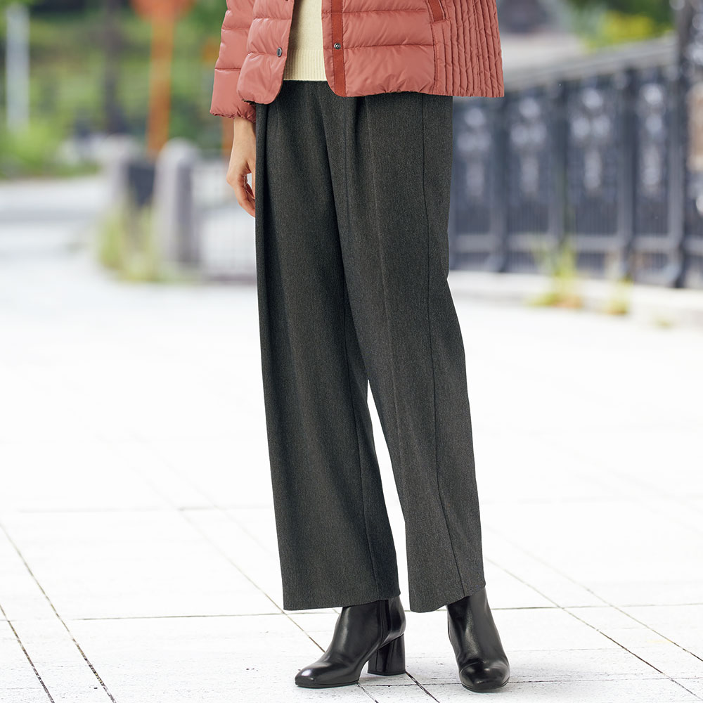 ツイード調タックパンツ