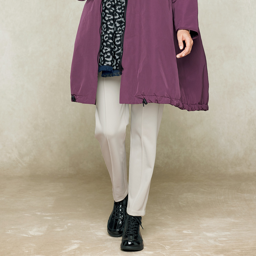 裏起毛･ピンタックテーパードパンツ