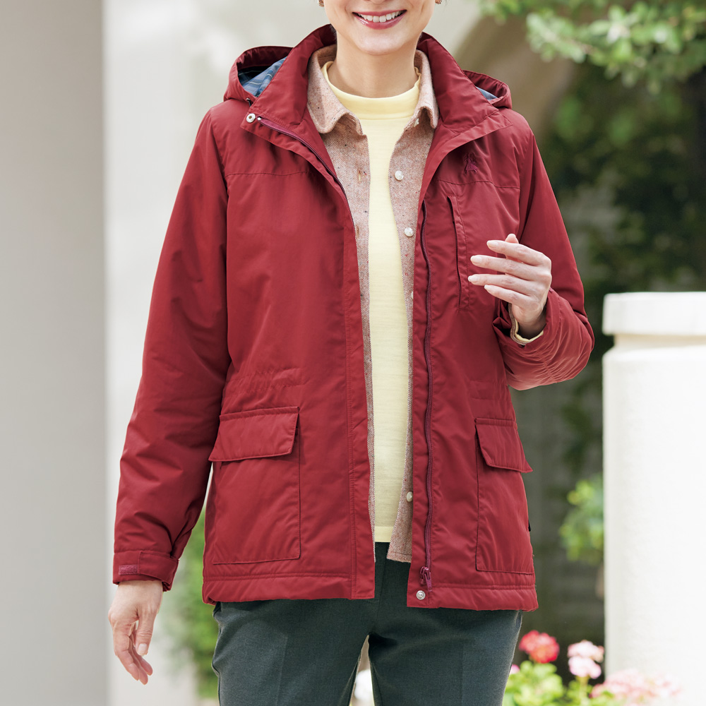 ウォッシャブルウール・ハイネック長袖Tシャツ