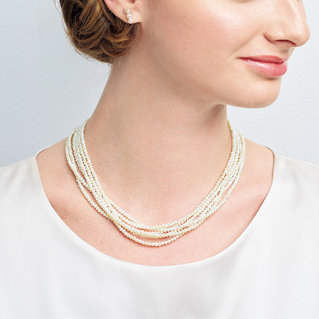 ベビーパール6連ネックレス