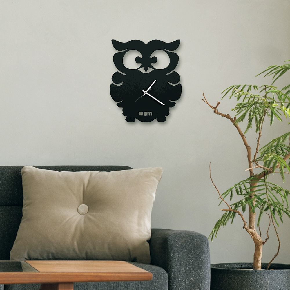 イタリア製掛け時計／ふくろう