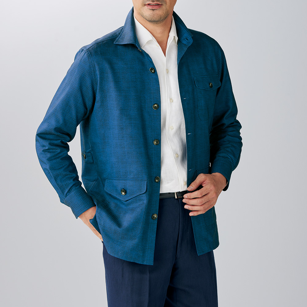 二重織りギザコットン･サファリシャツジャケット