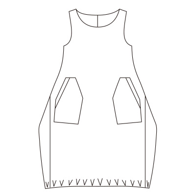 コットンウールワンピース