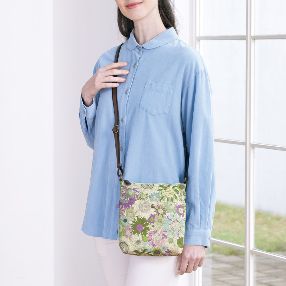 リバティプリント生地で作ったポシェット