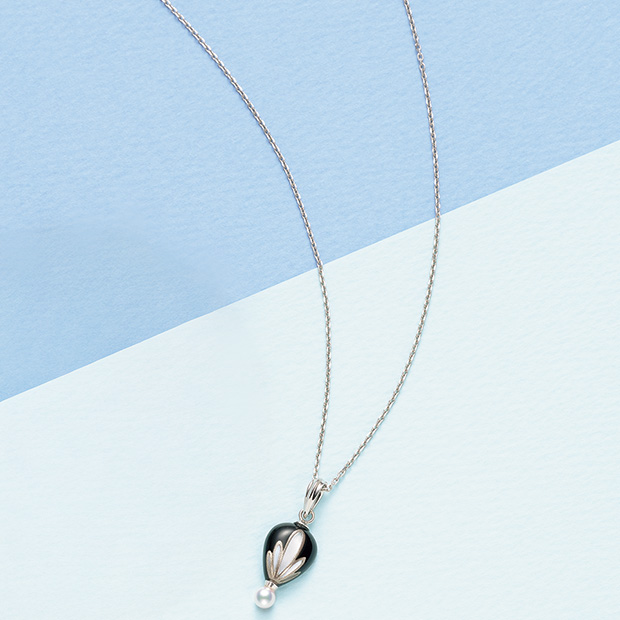 蒔絵チェーン付きペンダント/Me Bu Ki