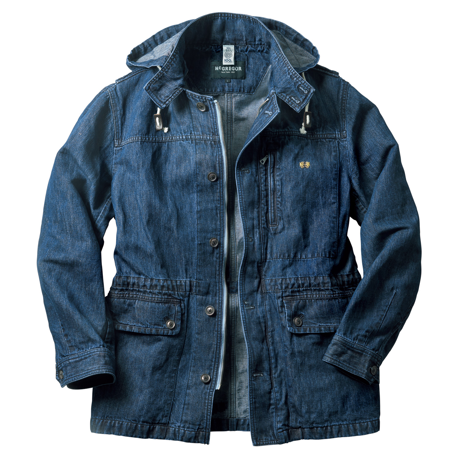 マックレガー リネン混デニム ドッグイヤーパーカ 100th企画 ライトアップオンラインストア