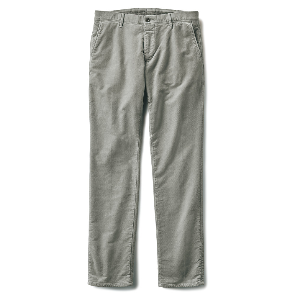 ダイヤゴナルベルベット製品染めストレッチパンツ／100