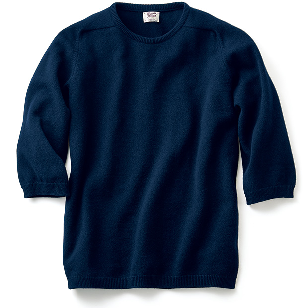 ラムズウール･七分袖セーター