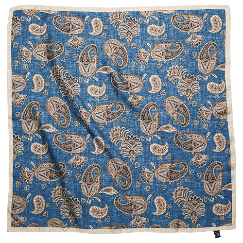 シルクスカーフ／ペイズリー柄