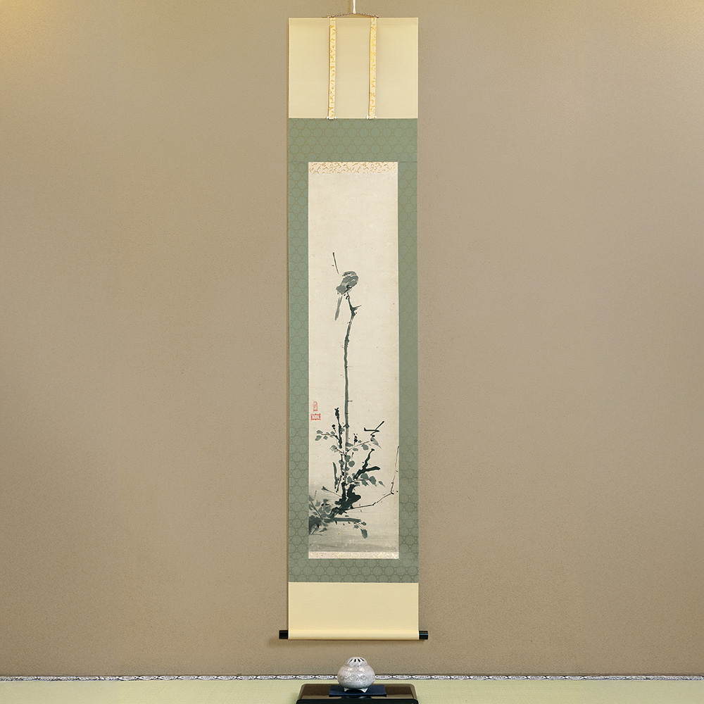 島田美術館監修 宮本武蔵「枯木鳴鵙図」原寸複製（軸装）