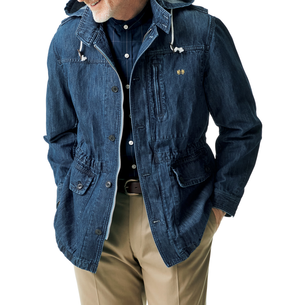 マックレガー リネン混デニム ドッグイヤーパーカ 100th企画 ライトアップオンラインストア