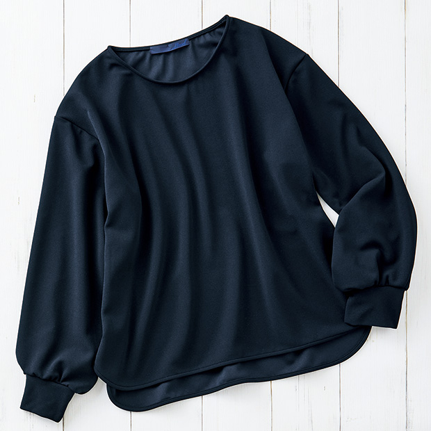 ジョーゼット調ジャージープルオーバー
