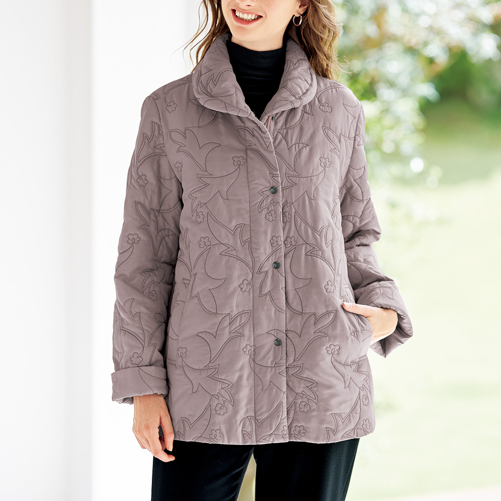 キルティング中わたコート