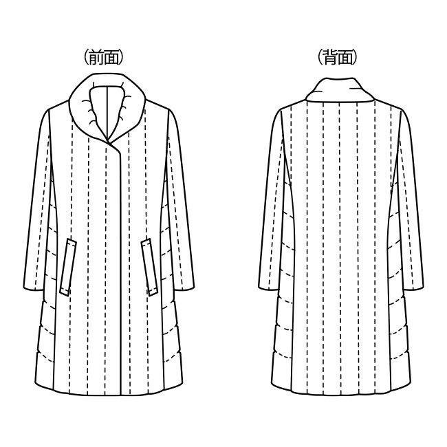 すっきり見えのシルクダウンコート