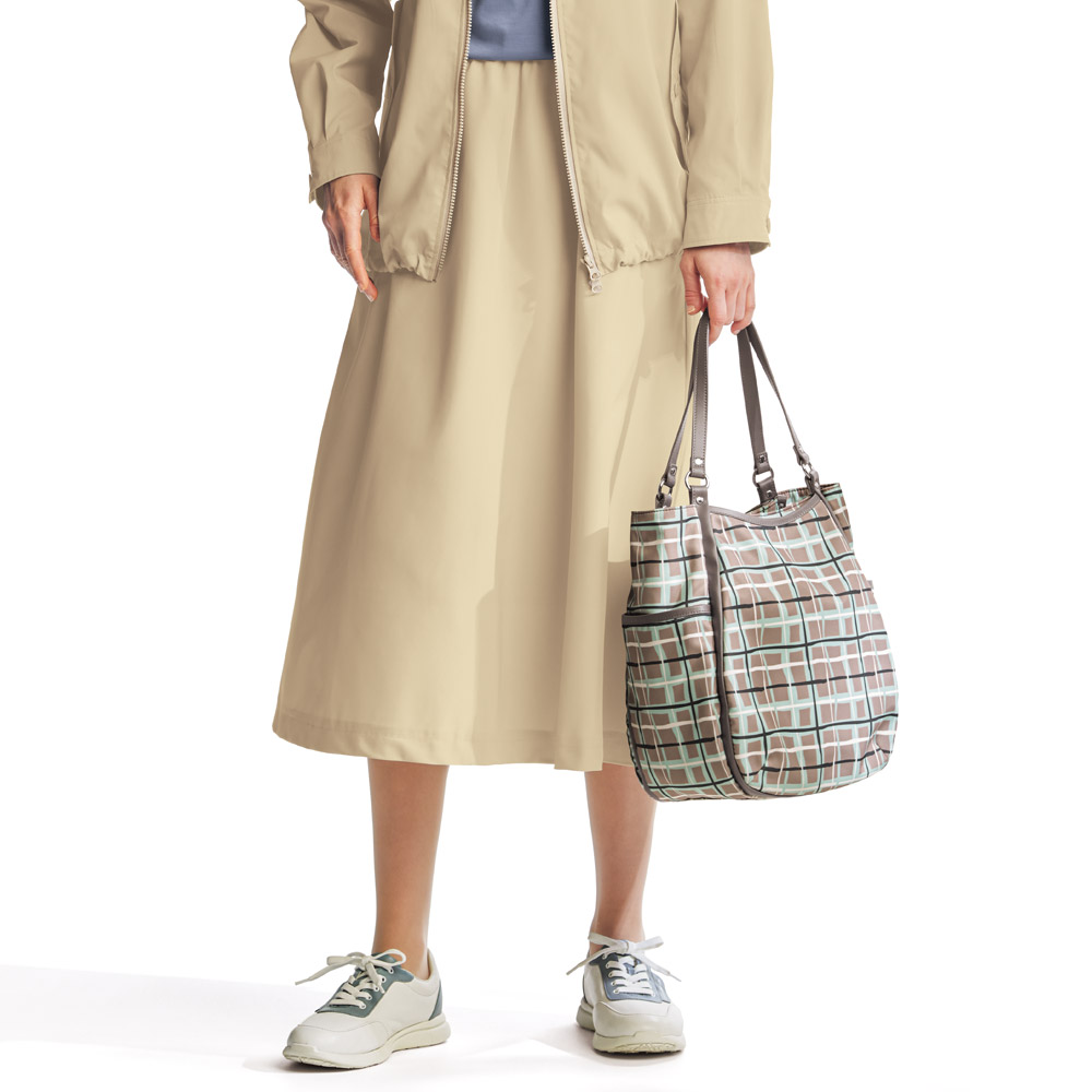 撥水チェック柄トートバッグ