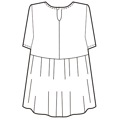刺しゅう切替えブラウス