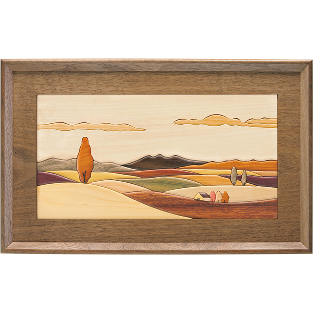 寄木絵「北海道風景画」