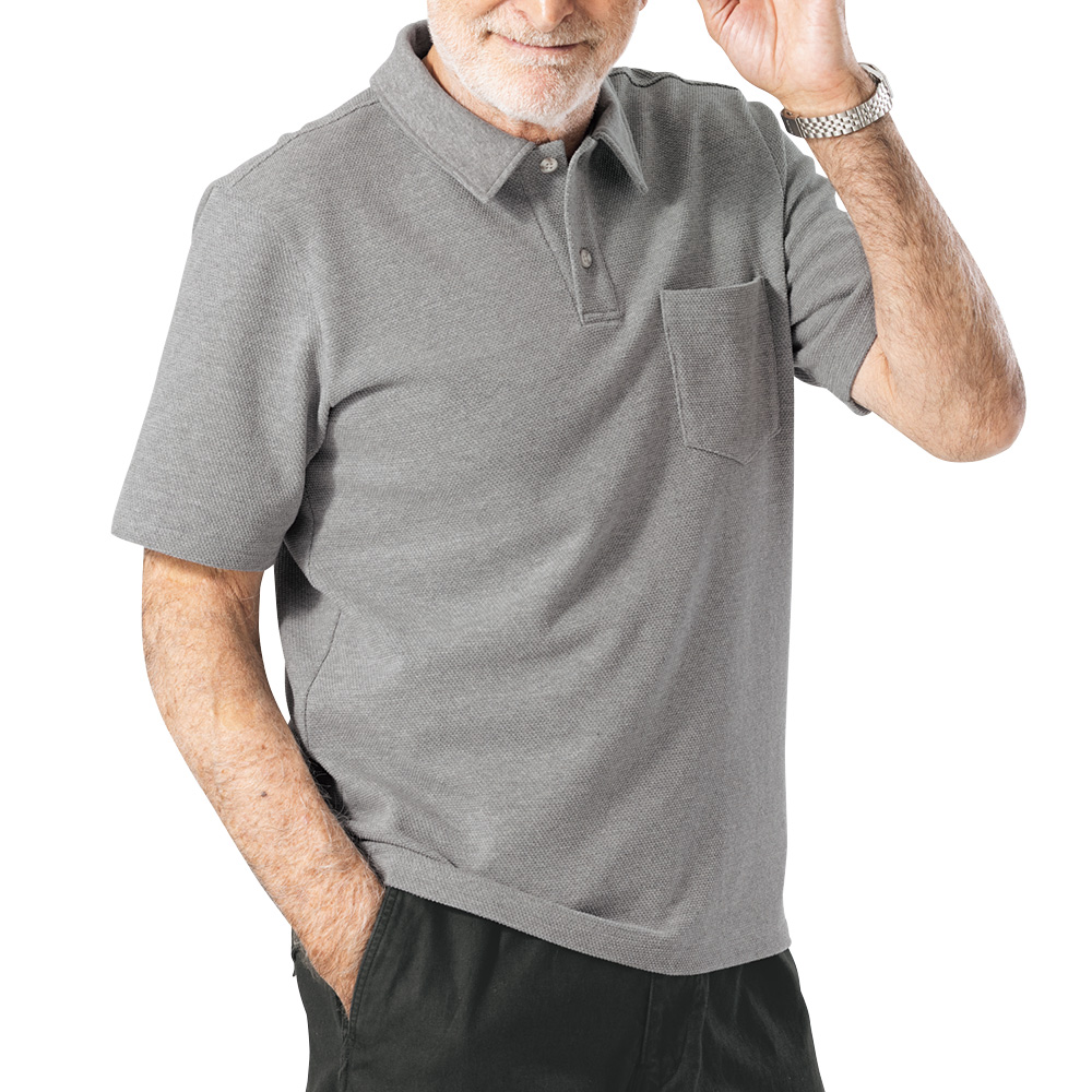 アメリカンコットン･ドライタッチ鹿の子ポロシャツ