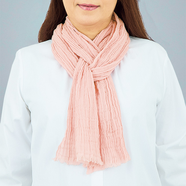 クレープガーゼマフラー／2色セット