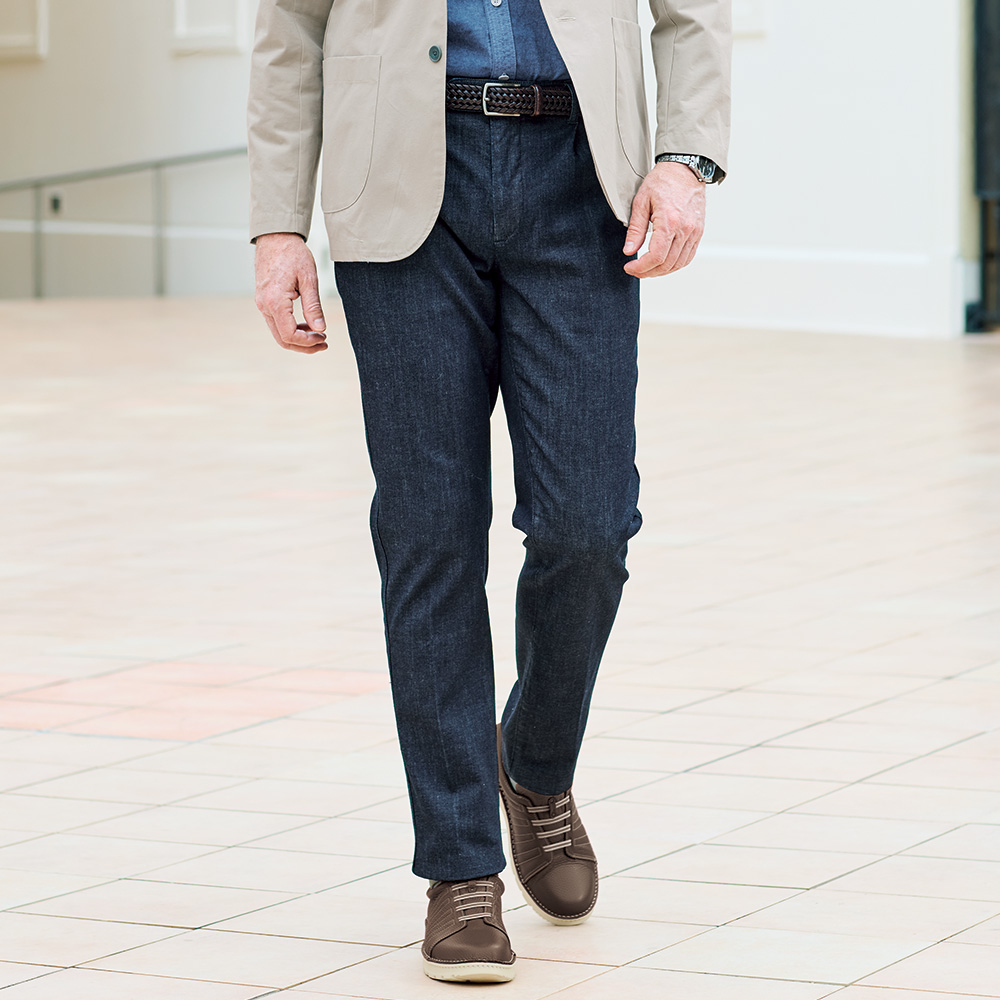 ゴム紐の撥水4Eコンフォートスリップオン