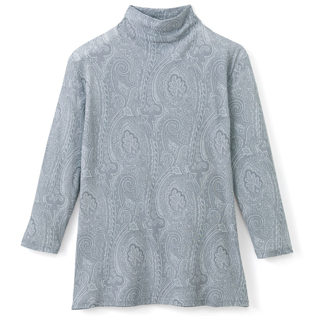 綿シフォン･ペイズリープリントプルオーバー