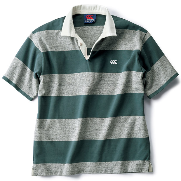 4インチストライプ半袖ラグビージャージー