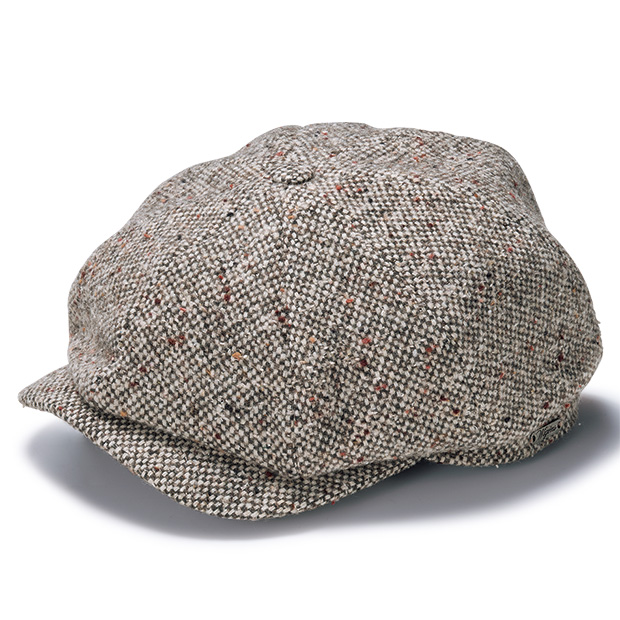 ウール混ツイードニュースボーイキャップ