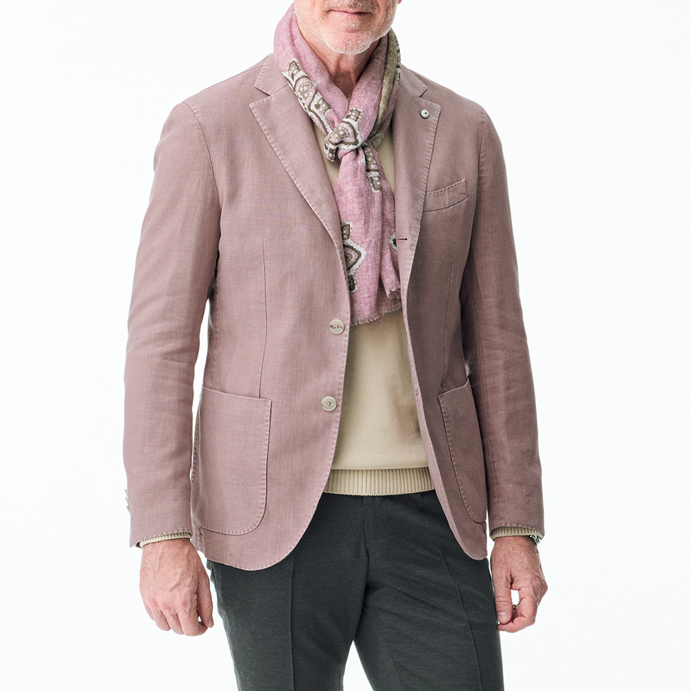 ガーメントダイヘリンボーンジャケット