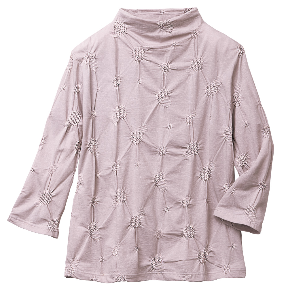 ジャカードボトルネックプルオーバー