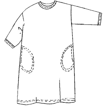 六分袖ワンピース