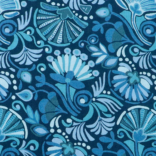 リバティプリントバンドカラーシャツ